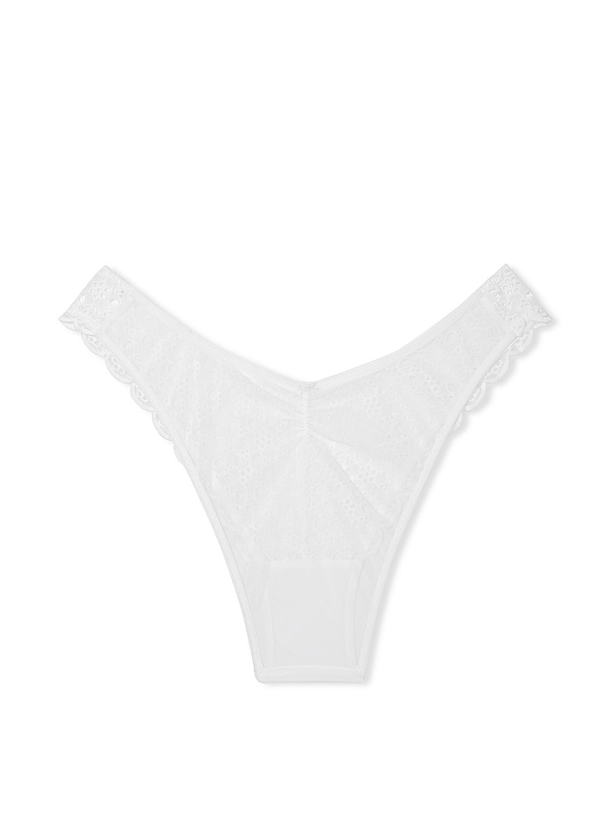 Buy Eyelet Lace-Up Thong Panty - Order Panties online 1121891300 -  Victoria's Secret US