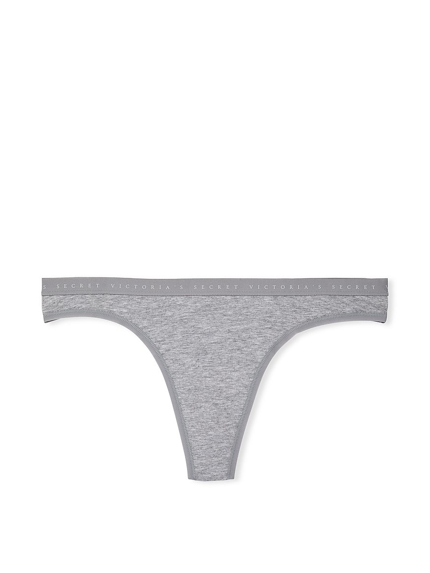  Calvin Klein Women's Ultimate Cotton Thong Panty, grey