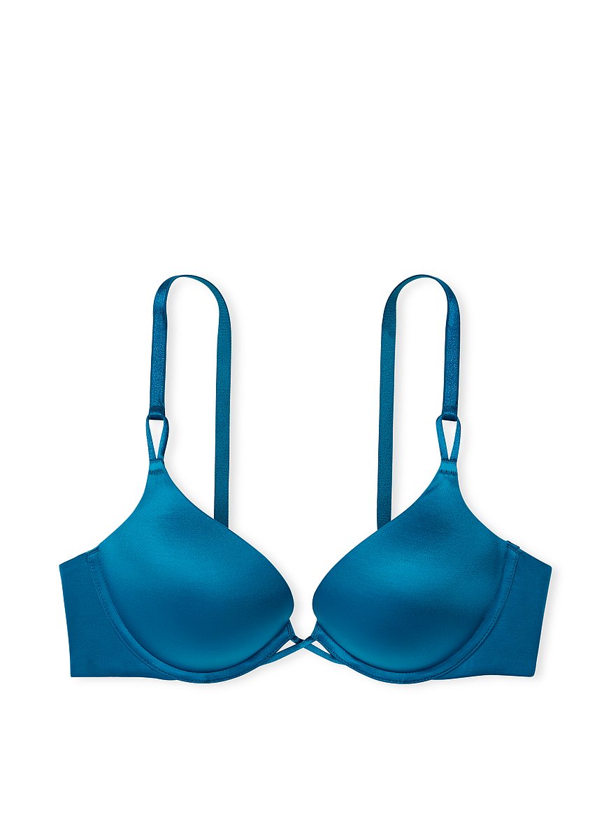 Victoria's Secret Perfect Shape Padded Underwire Bra Size 32DD Navy Blue