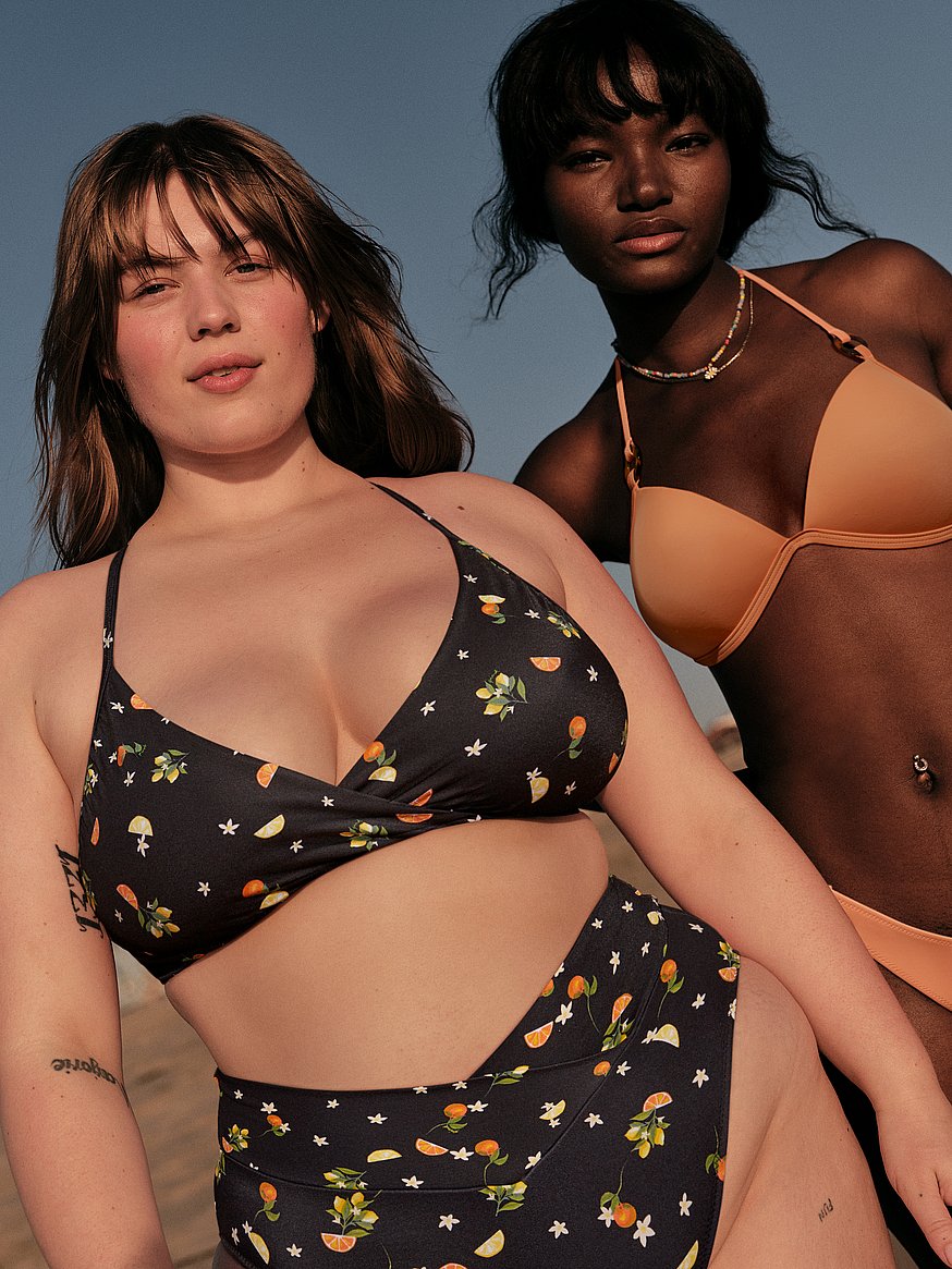 V Crossover High-Waist Bikini Bottom