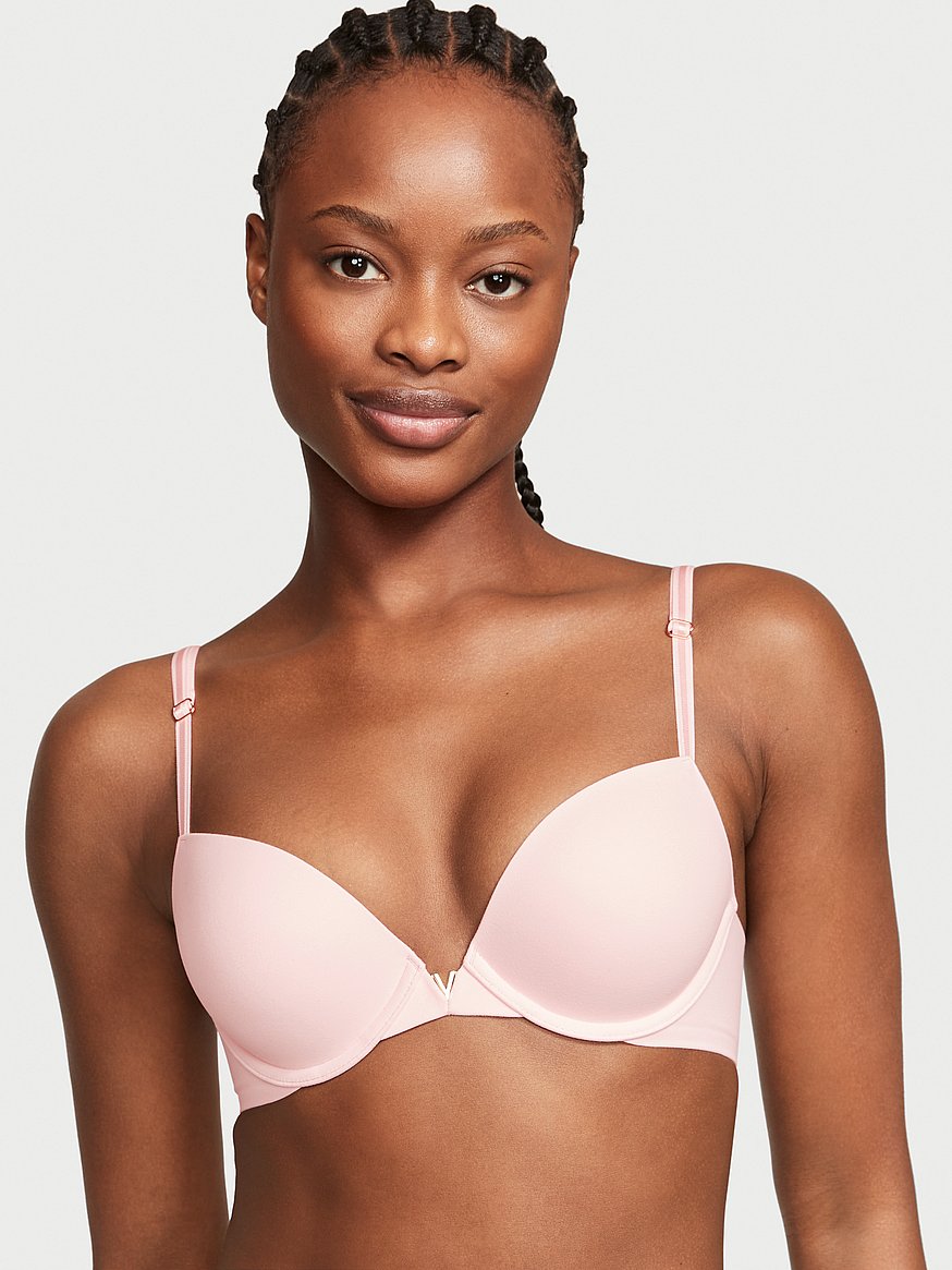 Victoria Secret Smooth Supersoft Unlined Plunge Bra in Light Pink - New