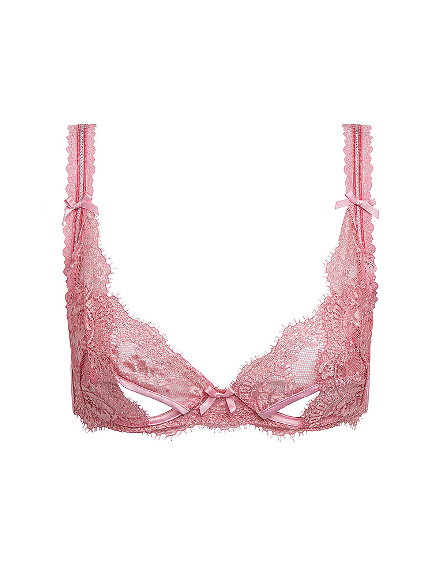 NWOT Victoria’s Secret light pink floral print lace bra 36D