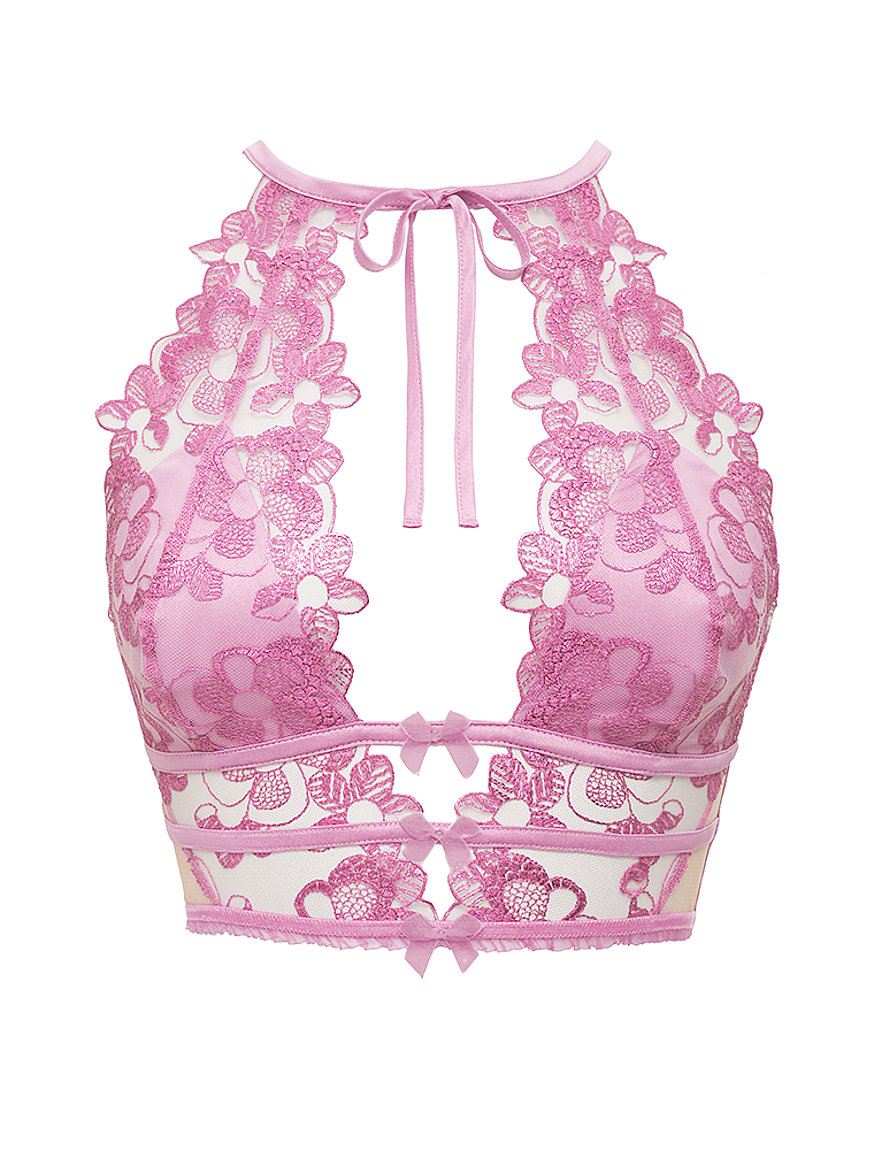 PINK Victoria's Secret, Intimates & Sleepwear, Nwt White Lace Halter  Bralette From Victorias Secret Pink