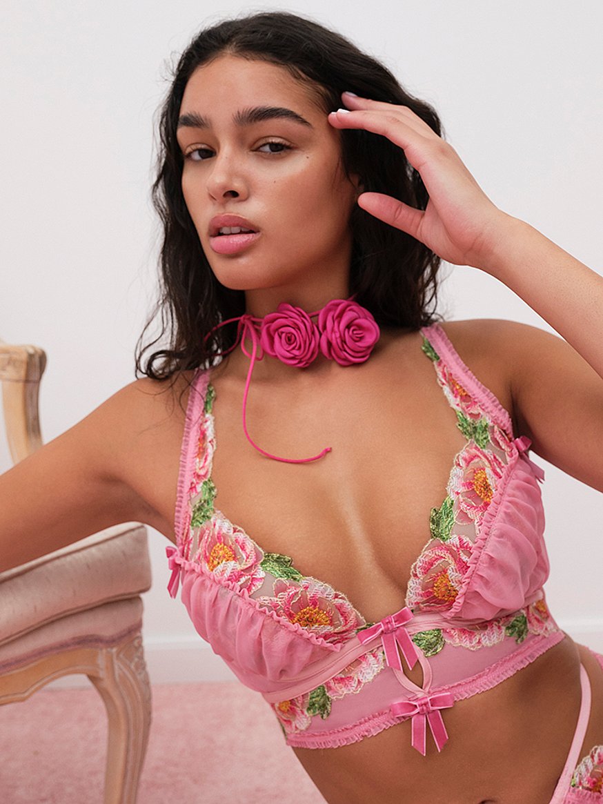 Needle Point Roses Bustier