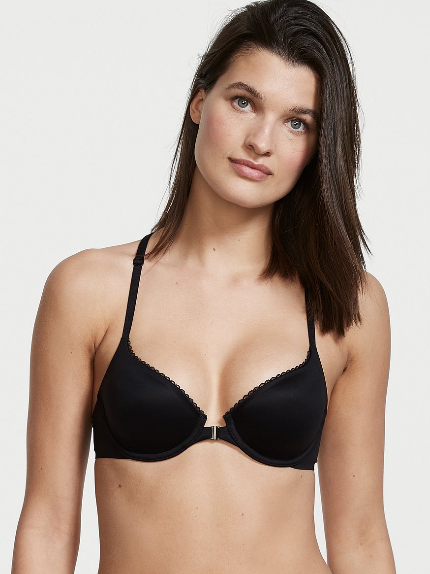 Victoria's Secret Everyday Comfort Lace Racerback Bra, Demi Cup, Front  Close, Smoothing, Lightly Lined - Shopping From USA