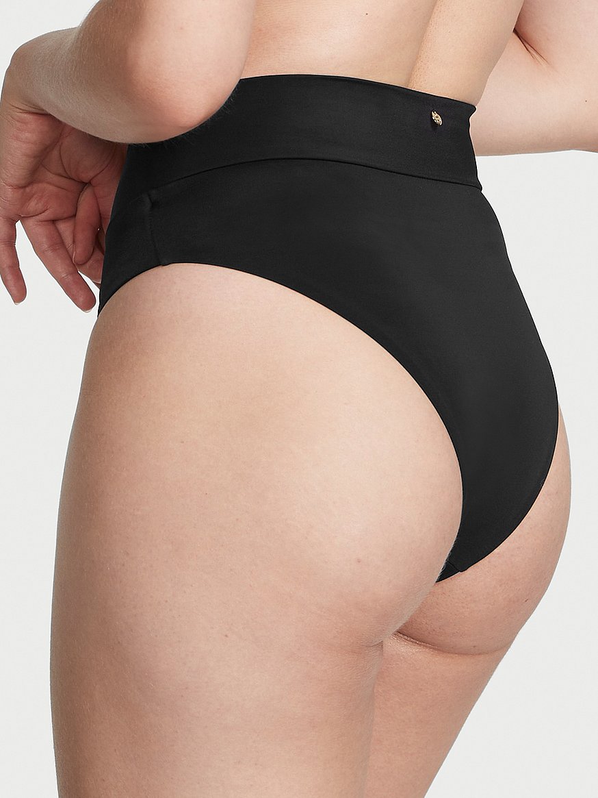 Buy V Crossover High-Waist Bikini Bottom - Order Bikini Bottom online  5000008547 - PINK US