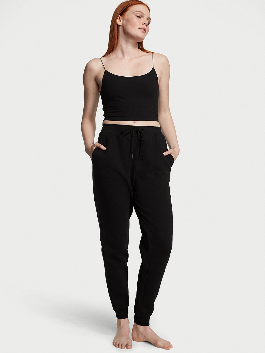 Buy Cotton Fleece High-Rise Gym Pants - Order Bottoms online 5000009313 - Victoria's  Secret US