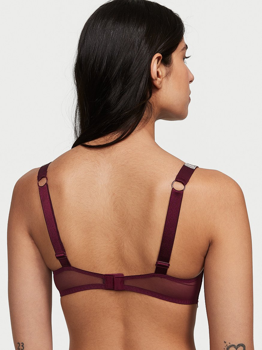 Shine Strap Lace Push-Up Bra