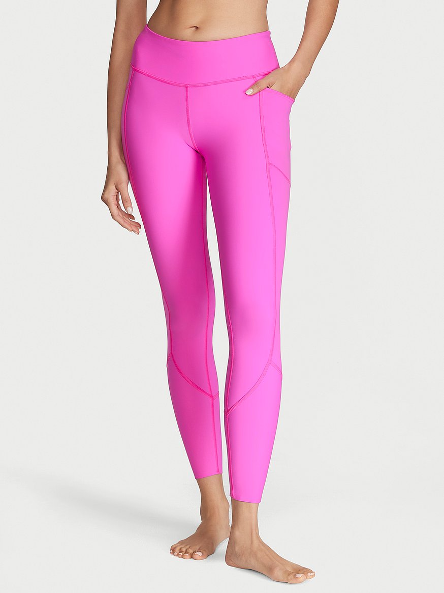 VSX, Pants & Jumpsuits, Victoria Secret Sport Knockout Tight Leggings  Size Large Black Pink Floral