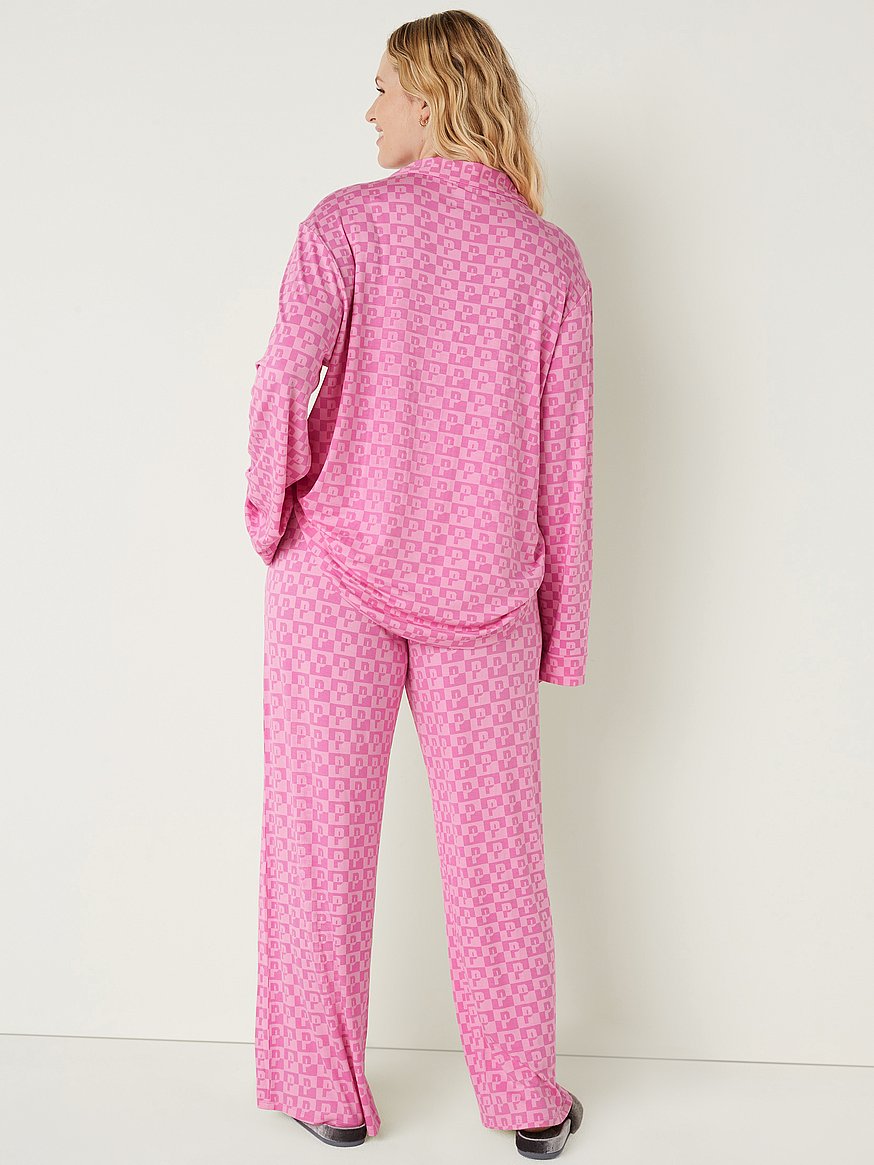 🎀 La SENZA Vintage Straight-Leg Pink Pajama Bottoms - Depop