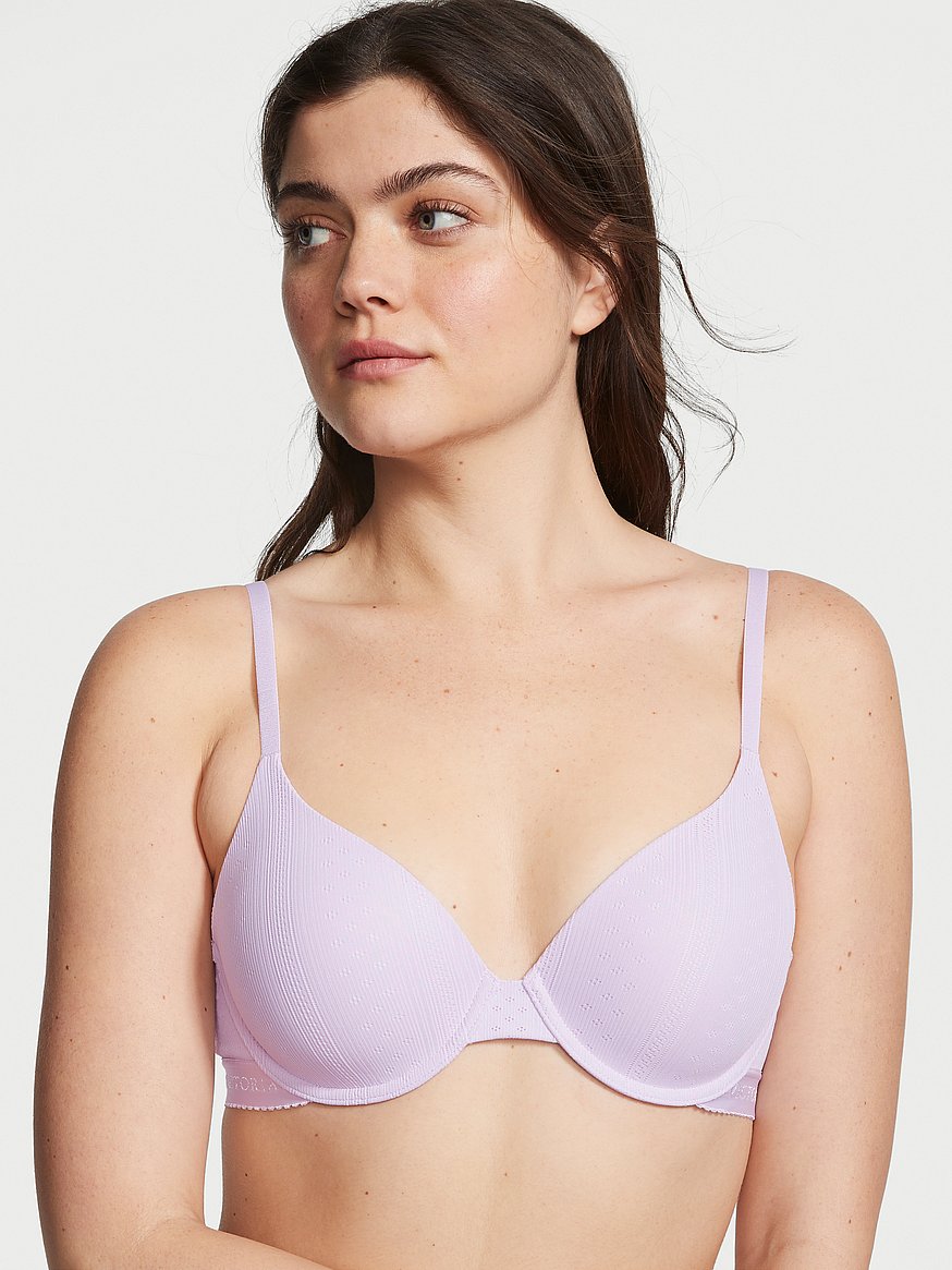 Victoria's Secret Cotton Perfect Coverage T Shirt Bra, Lightly Lined, Full  Coverage, Smoothing, Bras for Women, Grey (32A) at  Women's Clothing  store