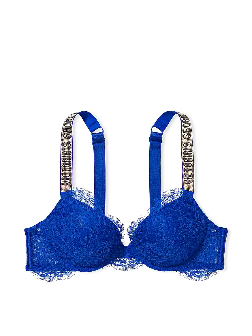 Shine Strap Lace Push-Up Bra