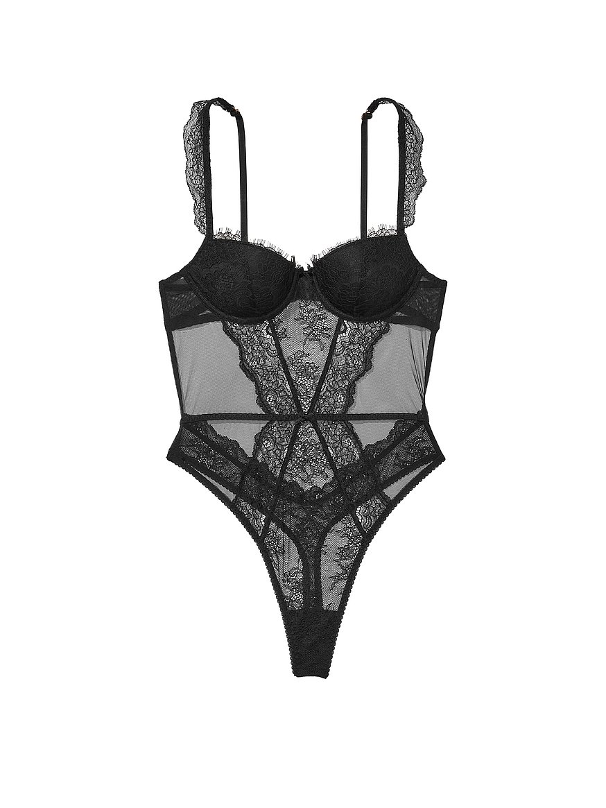 Buy Victoria's Secret Lightly Lined Demi Lace Bodysuit from the