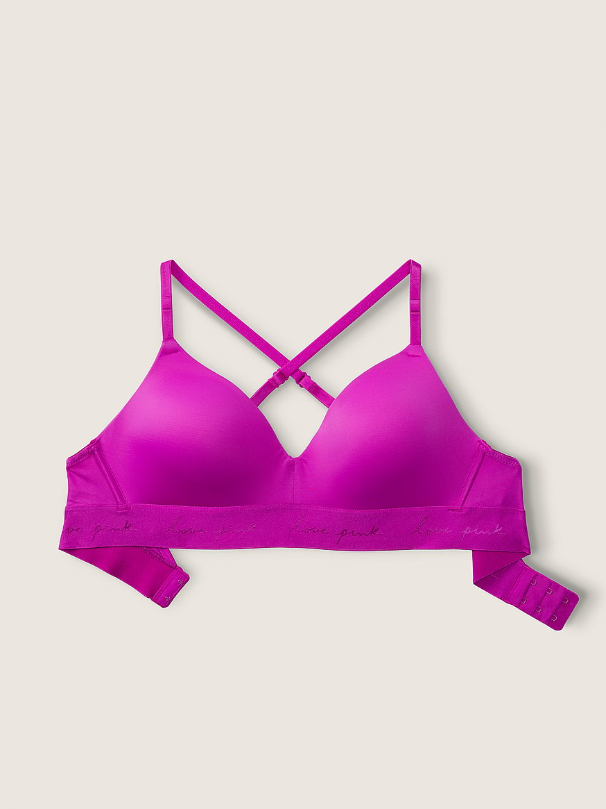 Victoria's Secret lightly lined wireless t-shirt bra in Berry size 32DD