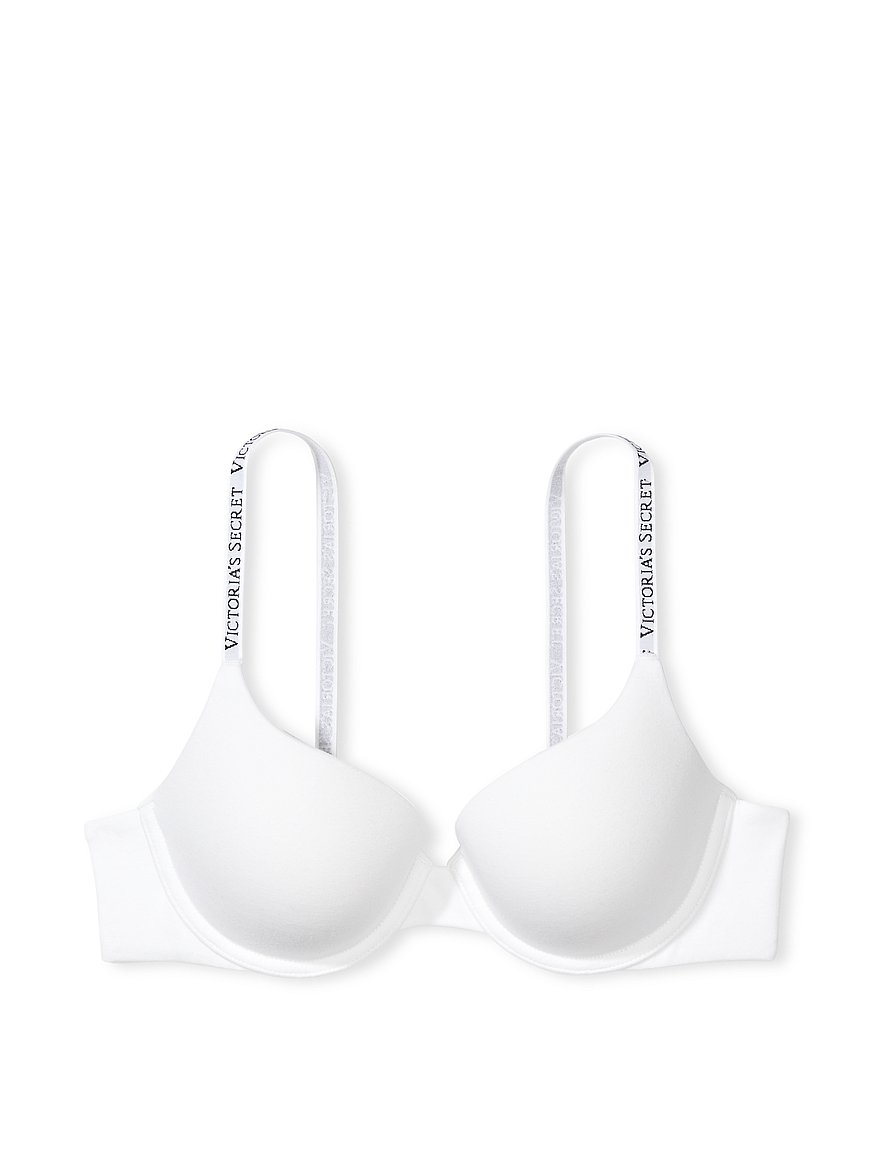 Victoria's Secret - Bold shoulder: wide logo straps are made to show off.  Go for it while bras are buy 2, get 1 free! Excl. & limits apply. Lowest  priced item is