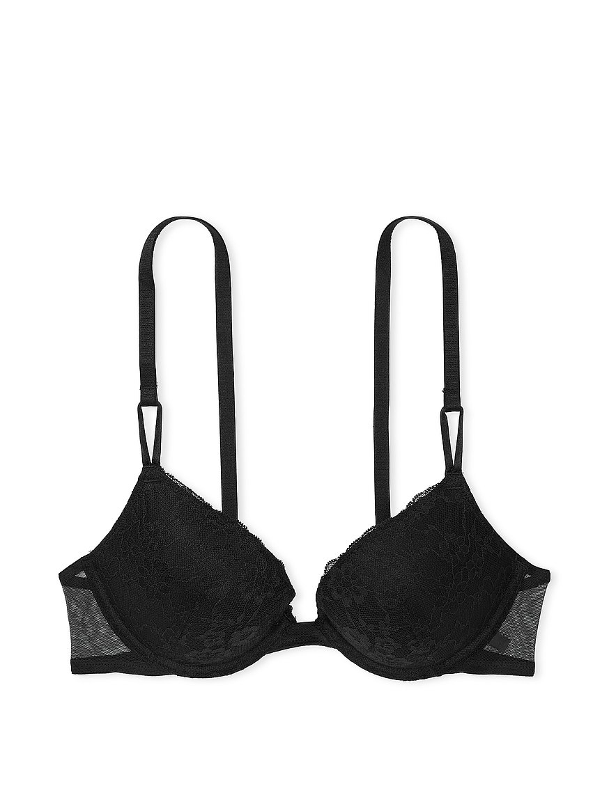 Sexy Tee Posey Lace Front-Close Push-Up Bra , Black, 38C - Women's Bras -  Victoria's Secret, Price History & Comparison