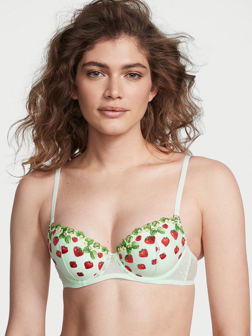 Buy Victoria's Secret Strawberry Ice Pink Lace Lightly Lined Demi Bra from  the Next UK online shop