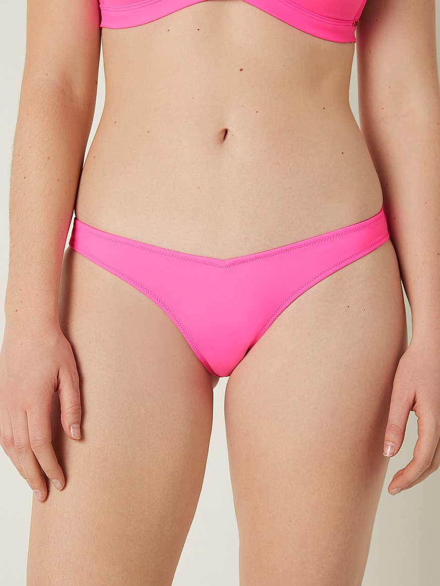 Neon Signs Suspender Swim Bottom Y2K Flamingo Bikini Suspender