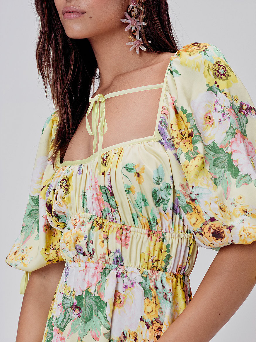 Buy Leigh Mini Dress, Yellow Floral - Order Dresses online - Victoria's  Secret