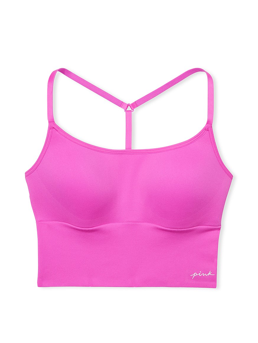 Handful Y-Back Bra – Battle Cry Pink  Running sports bra, High impact  sports bra, Sports bra design
