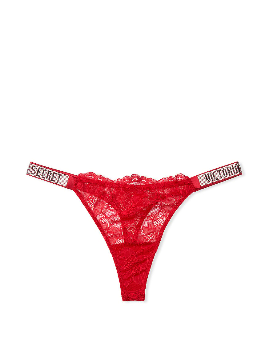 Sexy Letter Rhinestone Underwear Women Sports Panties G-string Thong Low  Waist 