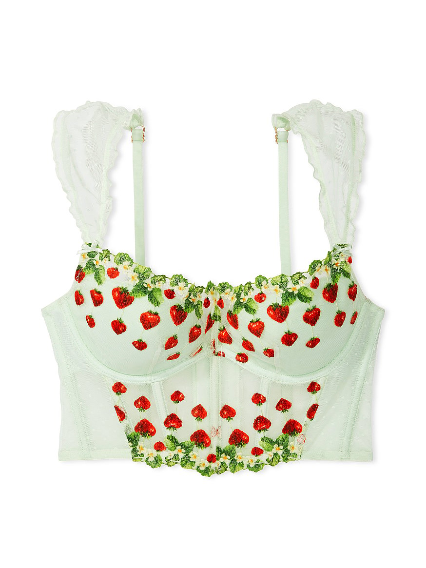 Buy Bow Embroidery Corset Top - Order Bras online 1122943700 - Victoria's  Secret US