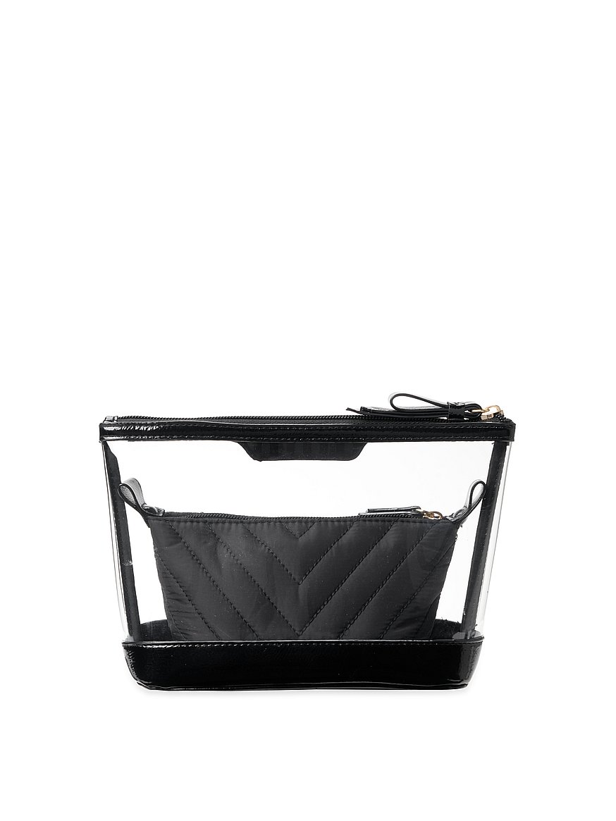 Victoria\'s Secret Black Clear Toiletry Vanity Case Victoria main image 4