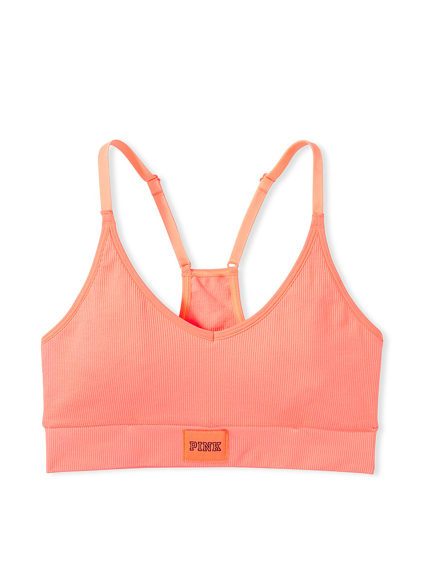 Vs Victorias Secret Pink Ultimate Lightly Lined Sports Bra Top Airy Sunset  S-DD