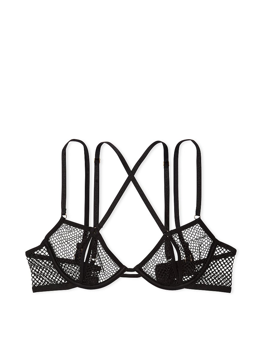 Buy Fishnet Open-Cup Low-Cut Demi Bra - Order Bras online 1122181300 - Victoria's  Secret US