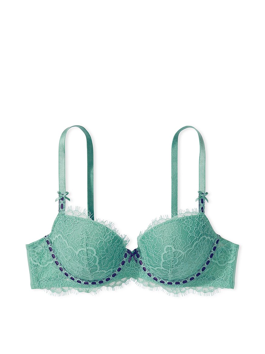 Victoria's Secret Pale Green Lined Demi Bra Lace Trim 38DD Size undefined -  $40 - From W