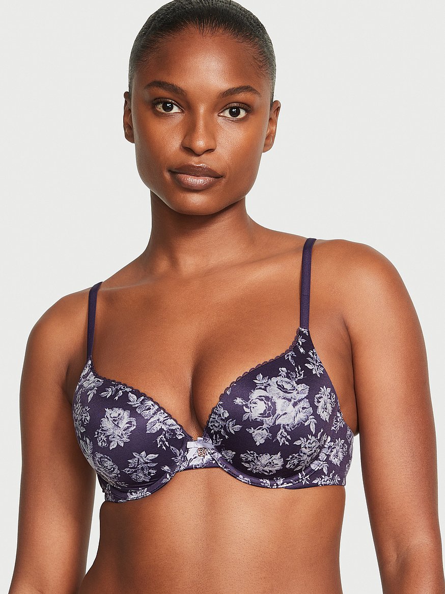 Victoria's Secret Perfect Shape Push Up Bra Full Coverage Padded Smooth  Bras for Women Body by Victoria Collection Black