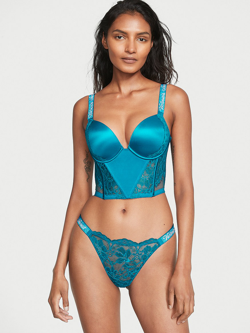 Buy Victoria's Secret Runaway Teal Blue Unlined LaceUp Corset Top from Next  Luxembourg