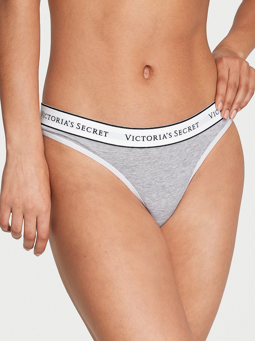 Buy Logo Waist Pointelle Thong Panty - Order Panties online