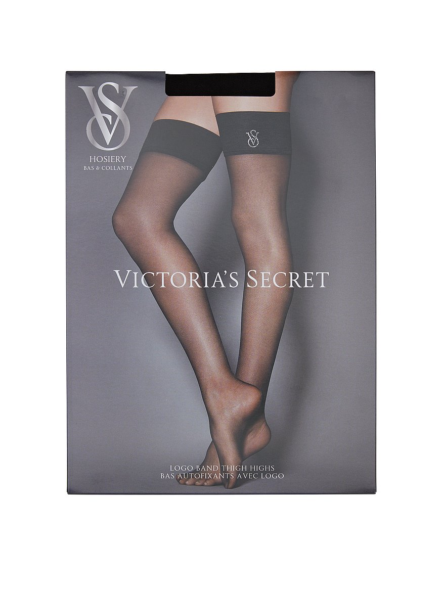 Buy Crystal Logo Thigh Highs - Order Hosiery online 5000009364 - Victoria's  Secret US