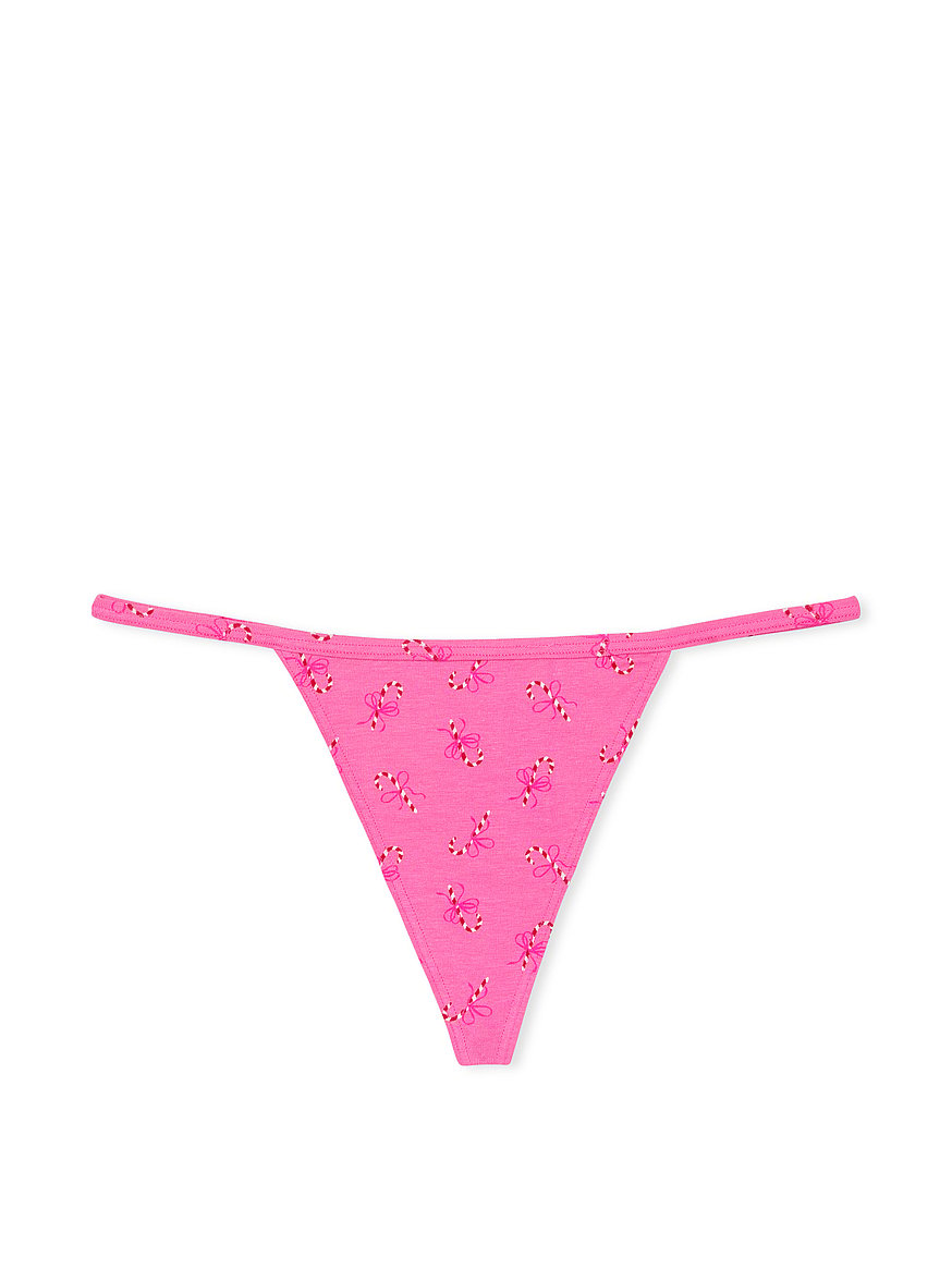 PINK Victoria's Secret, Intimates & Sleepwear, Victorias Secret Pink  Cotton Bikini Panty Pink Original Graphic Medium New