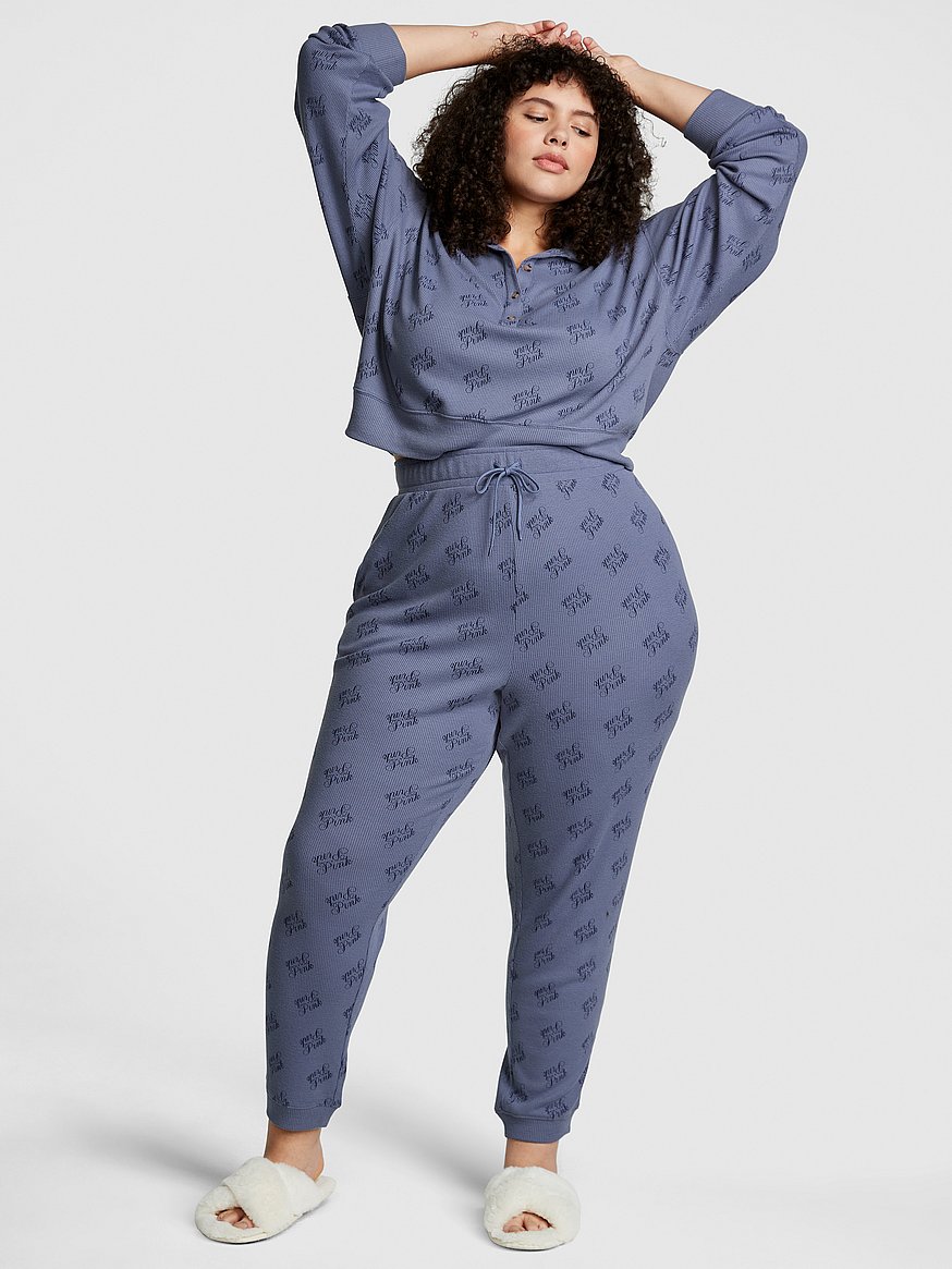 Waffle Knit Jogger Pajama Pants