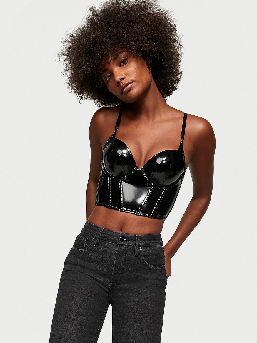 Midnight Affair Embroidery Push-Up Corset Top