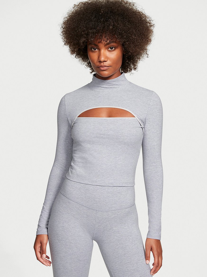 victoria secret long sleeve crop top