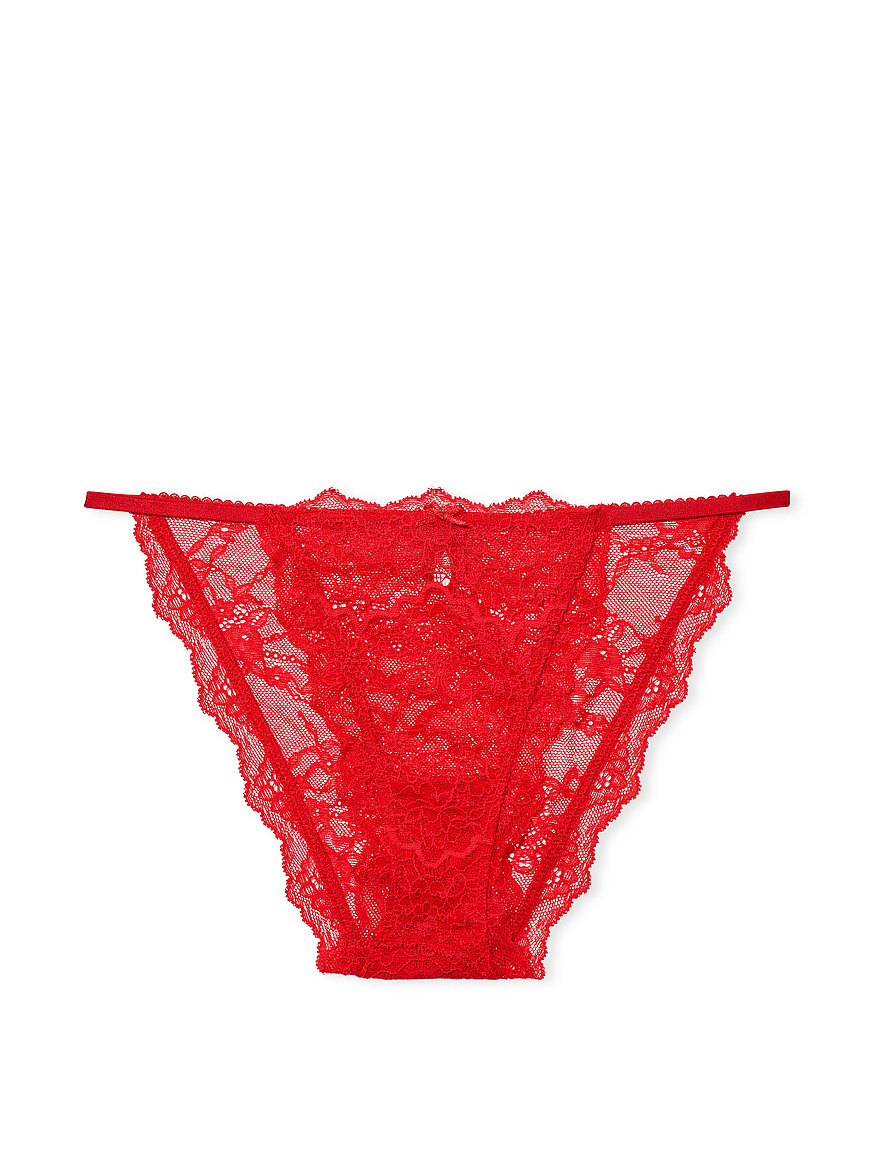 Vtg Victoria Secret String Bikini Panties Size Medium Logo Band Rare ‘99