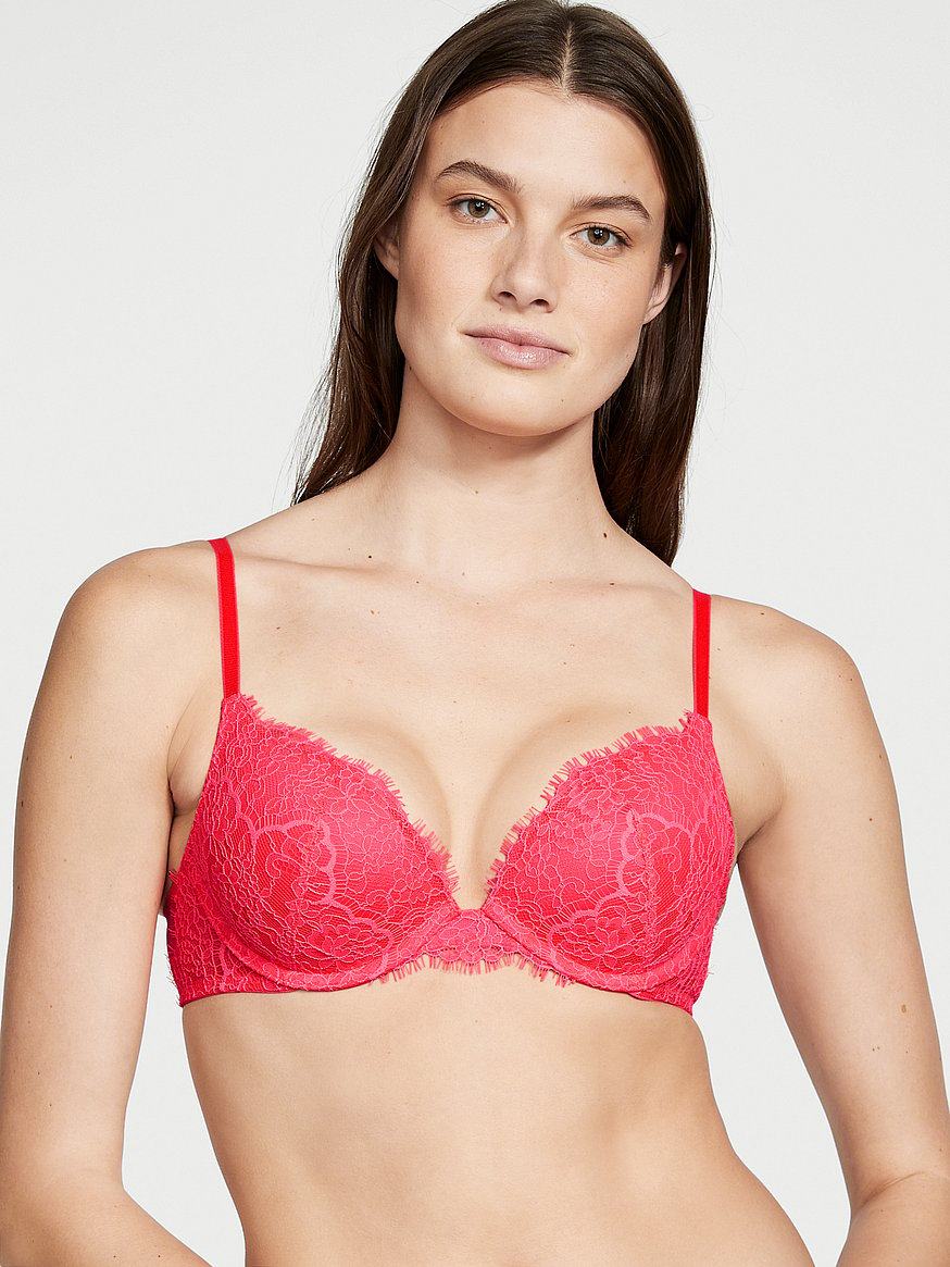 Victoria'S Secret Padded  Dream Angels Smooth Lace Wing Push Up Bra  Evening Blush Nude - Womens · Clean Livin Life