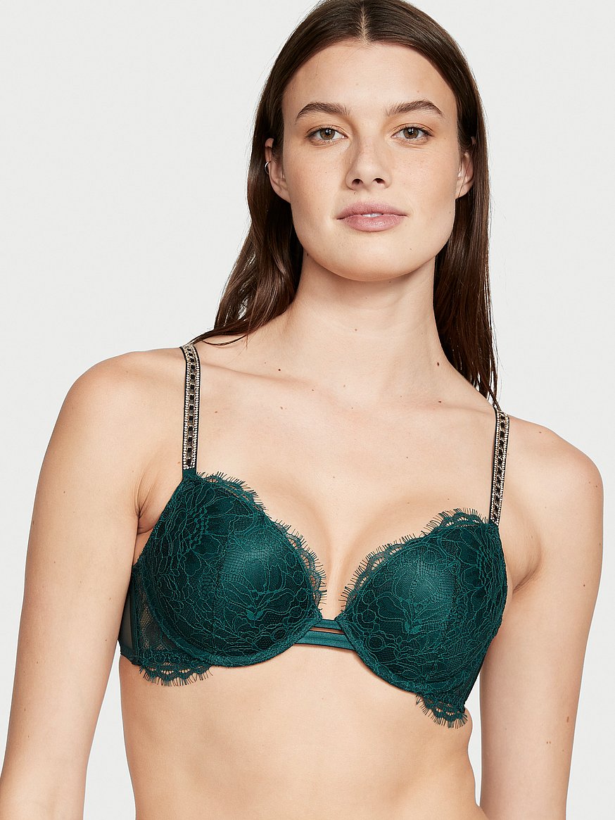 Victoria's Secret Very Sexy Push-up Bra Floral Embellished Chain