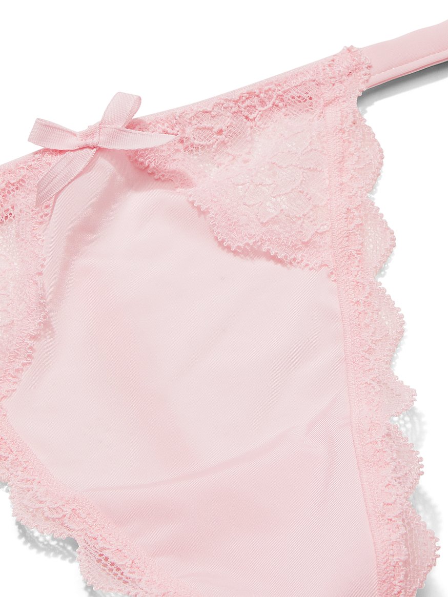 VICTORIA'S SECRET DREAM ANGELS Pink Thong Panty Dusk Mauve M MEDIUM Soft 