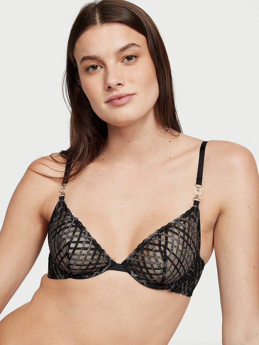 Buy Victoria's Secret Unlined Star Embroidered Demi Bra from Next