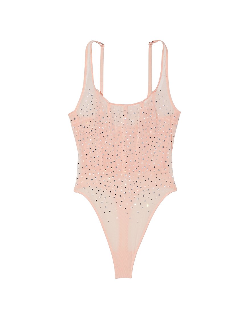 Sugar Coated Rhinestone Wicked Corset Teddy