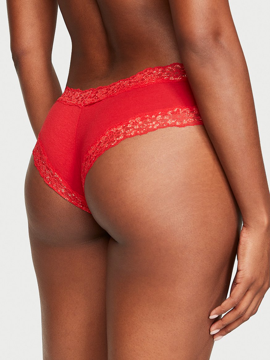 Buy Lace-Waist Cotton Cheeky Panty - Order Panties online 5000000083 - Victoria's  Secret US