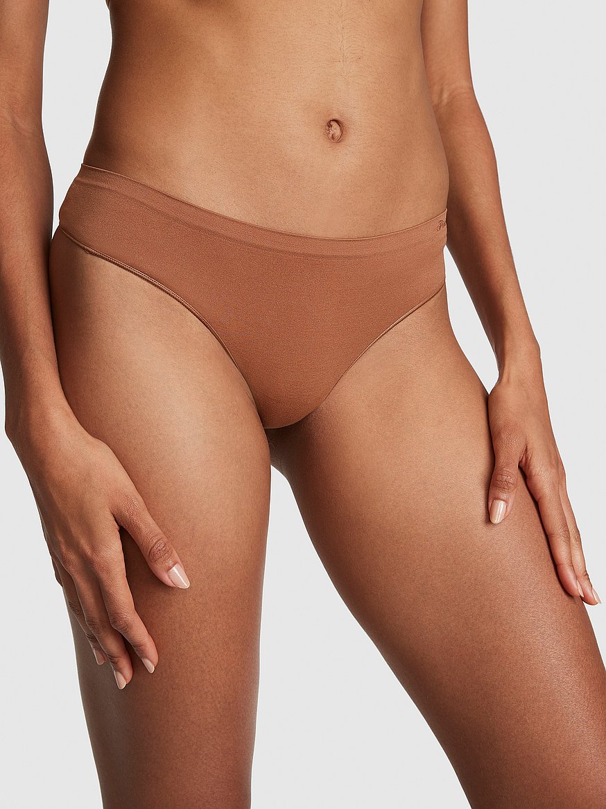 Seamless Thong Black & Nude 2-pack 