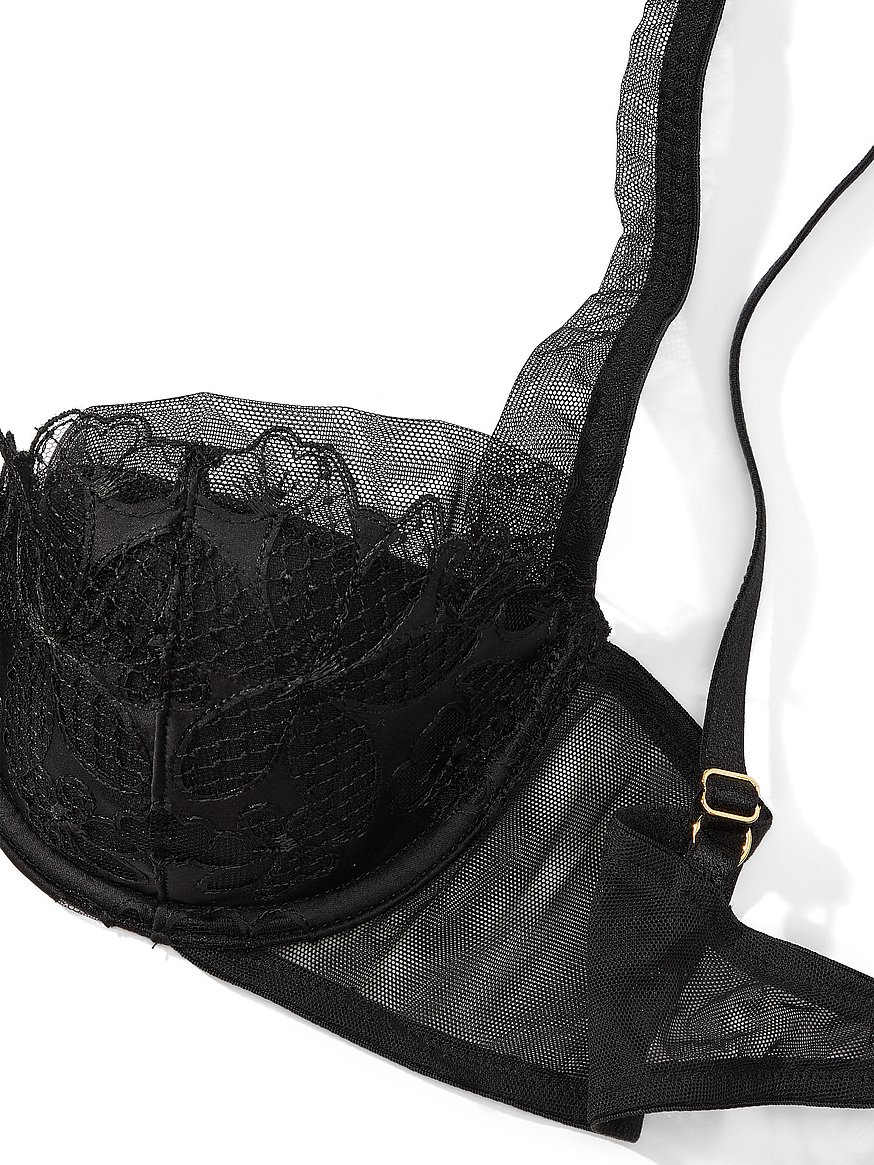 Victoria's Secret Lightly Lined Embroidered Strapless Bra Top