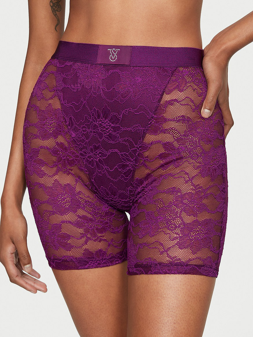 Buy Monogram Shine Patch Lace Boxer Brief - Order Panties online
