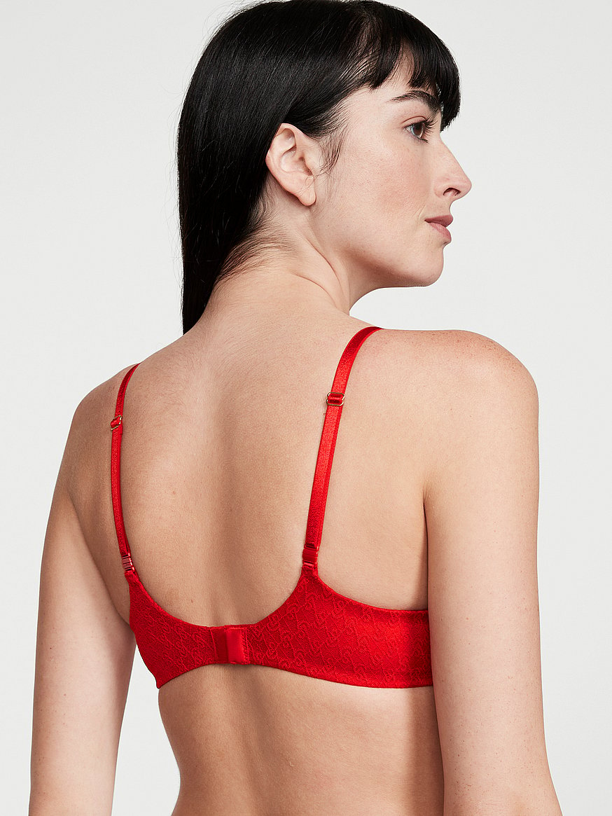 Buy Victoria's Secret Lipstick Red Lace Unlined Demi Bra from Next