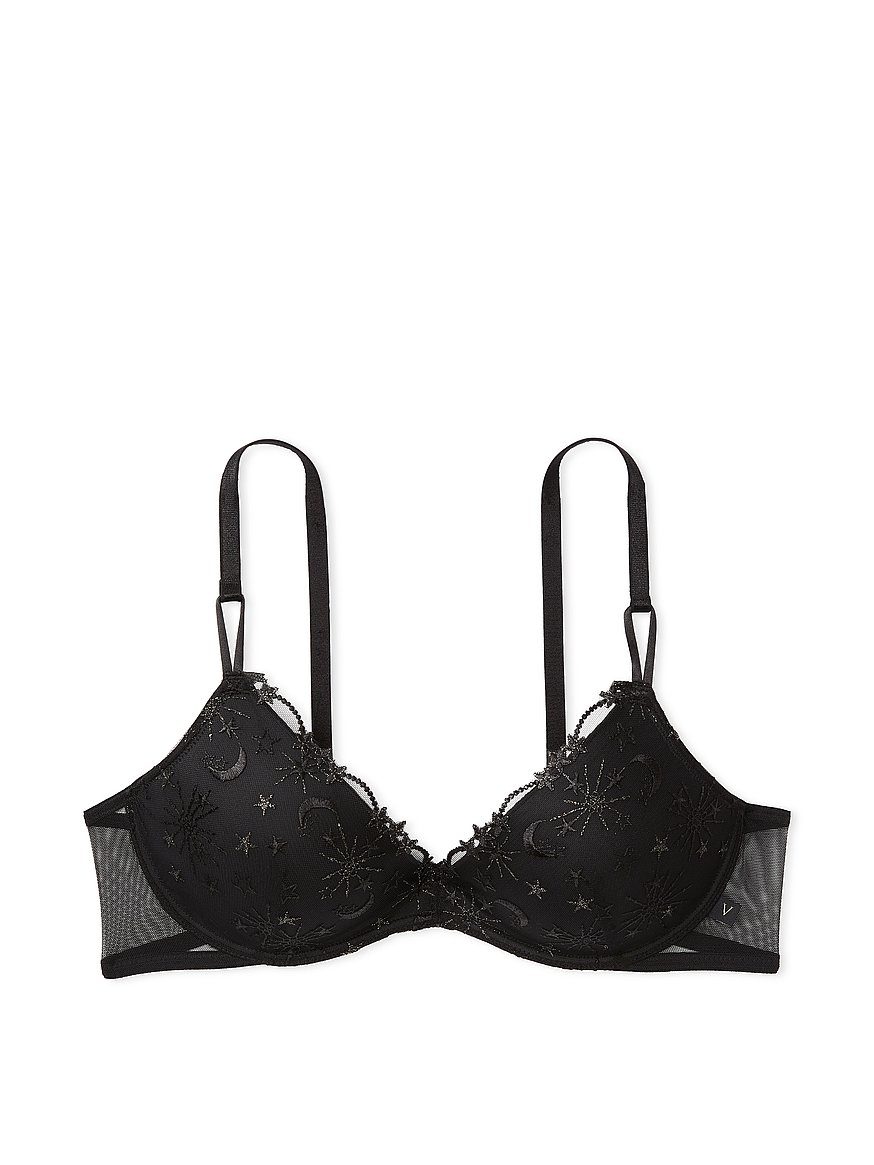 Sexy Tee Wireless Embroidered Lace Push-Up Bra